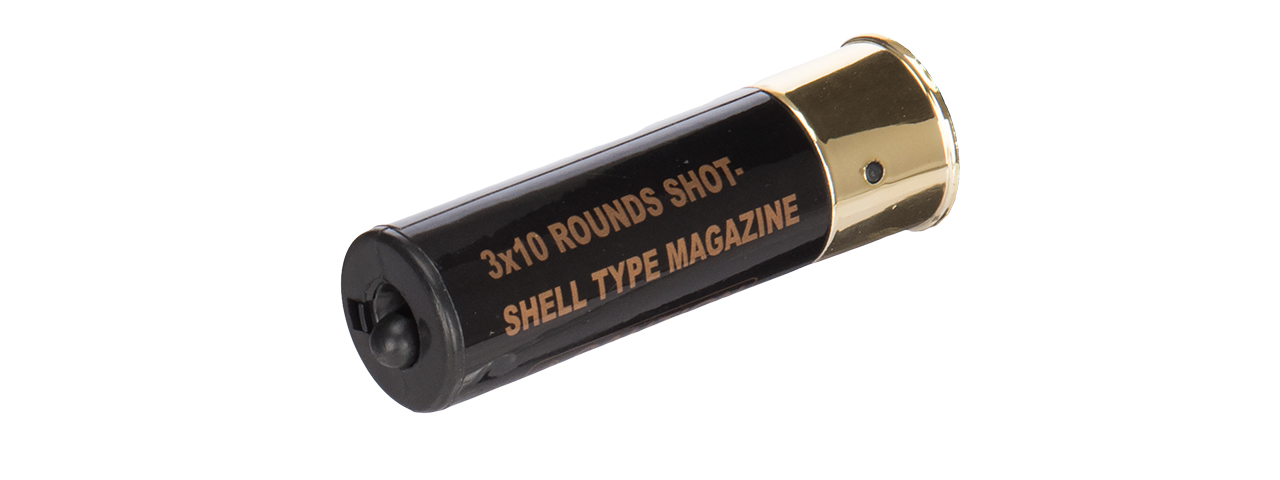 M56 SHELL-BKX1 ABS PLASTIC AIRSOFT SHOTGUN SHELL (BLACK) - Click Image to Close